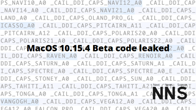 MacOS 10.15.4 Beta code leaked