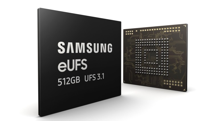 Samsung Mass 512 GB eUFS 3.1 chips