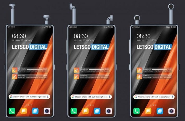 Xiaomi full-screen mobile phone patent
