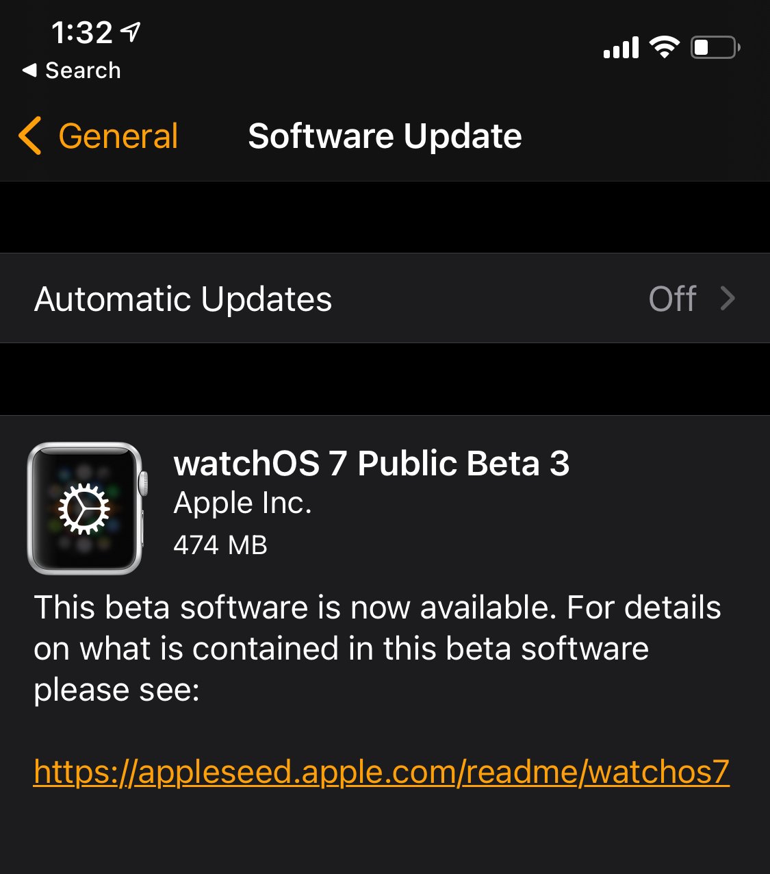 Apple watchOS 7 public beta 3