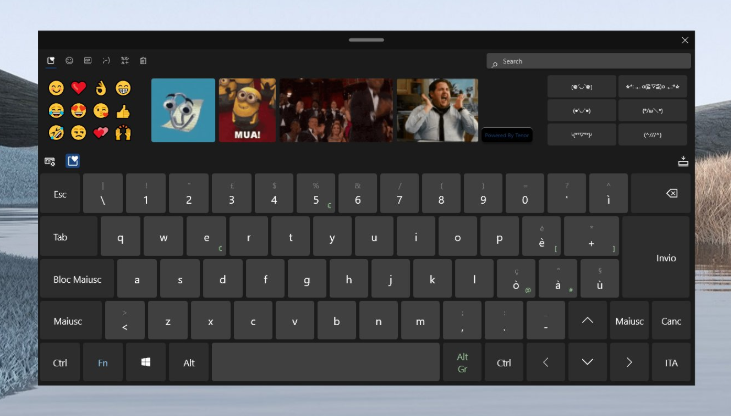 windows 10x touch keyboard