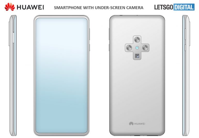 Huawei Smartphone with in-display selfie camera