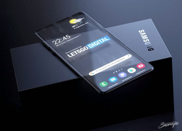Samsung’s transparent smartphone patent