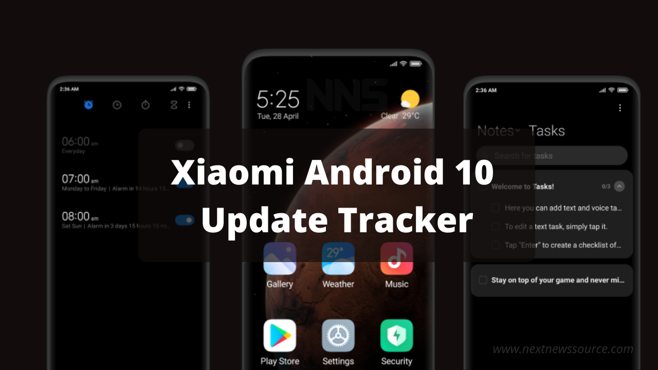 Xiaomi Android 10 Update Tracker