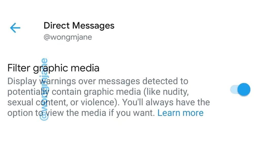 Filter Graphics Media feature