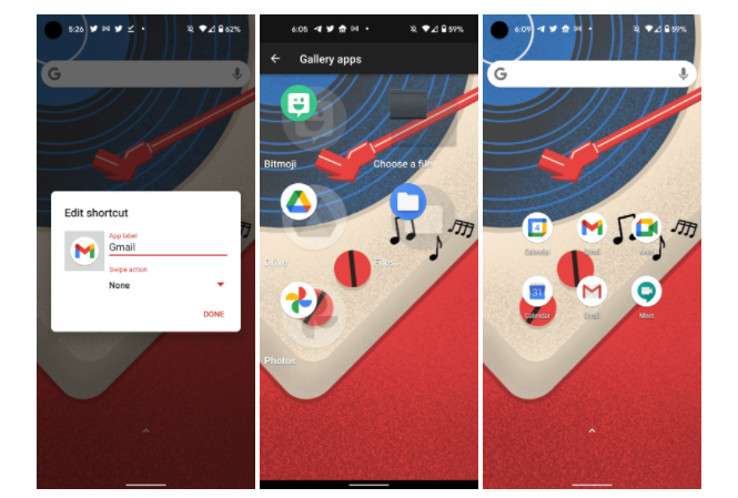 Get old Gmail, Calendar, Google Drive icons