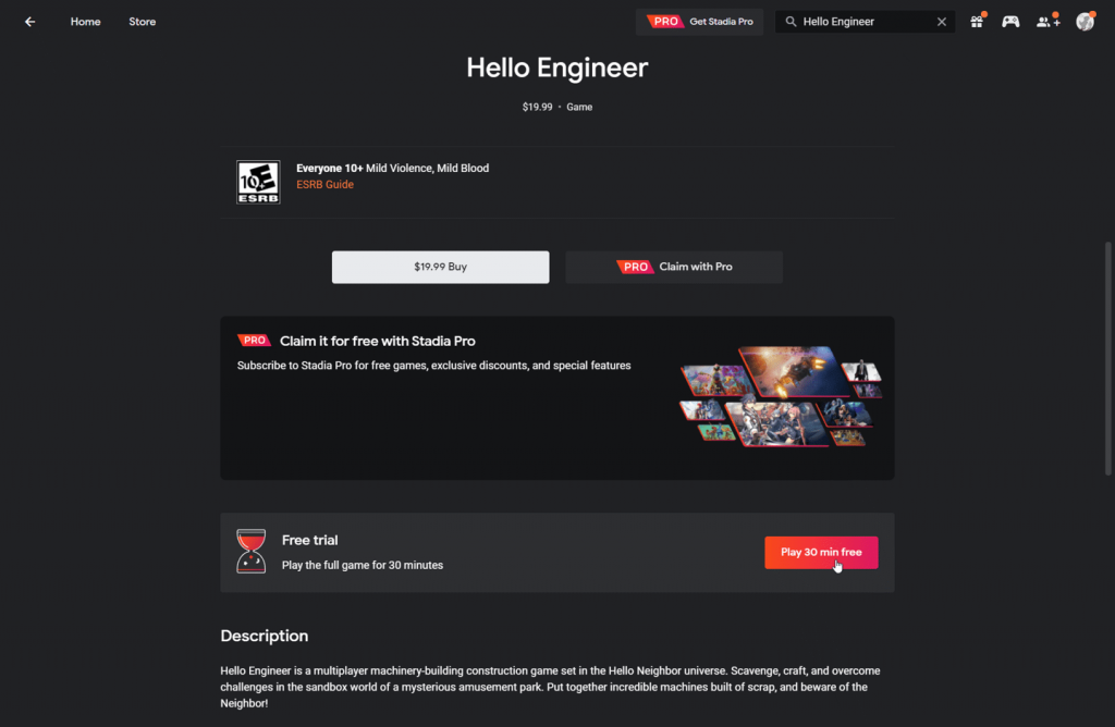 Google stadia cloud