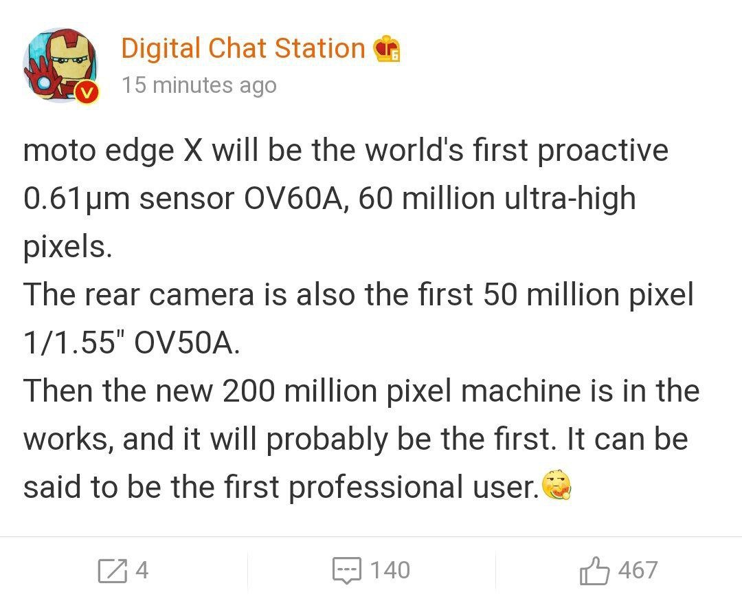 200MP camera sensor Moto X