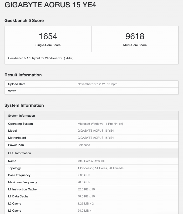 Intel i7-12800H