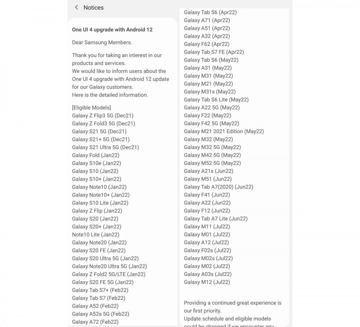 OneUI 4.0 list India