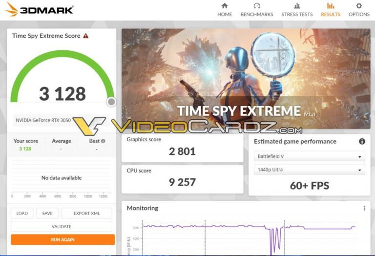 NVIDIA RTX 3050 desktop graphics