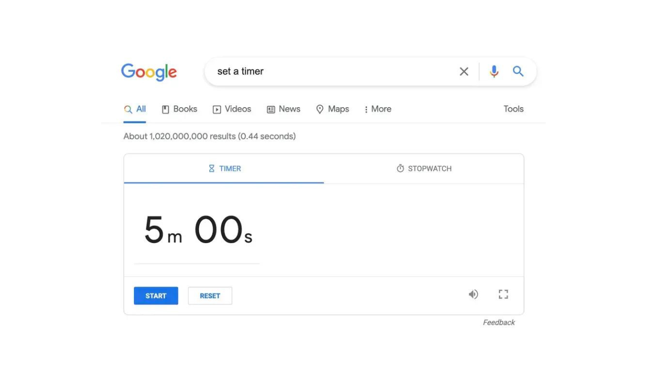 Google Search Stopwatch