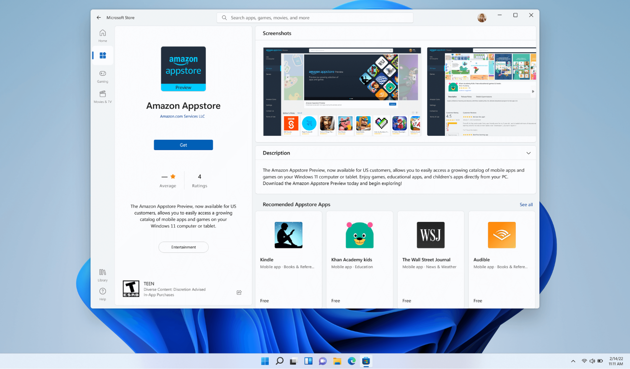 Windows 11 Android Subsystem