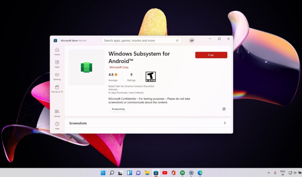 Windows 11 Android Subsystem